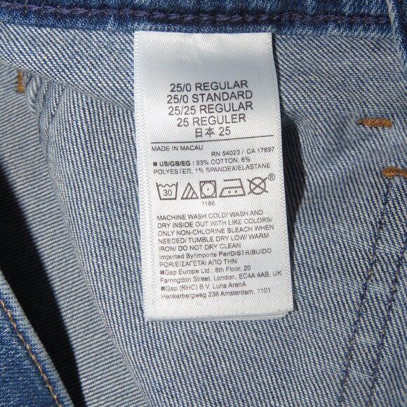 Gap 70's Flare H/R Medium Indigo Style S/703509-00 Patch Pocket Jean Sz 25/0 Reg - Picture 7 of 16